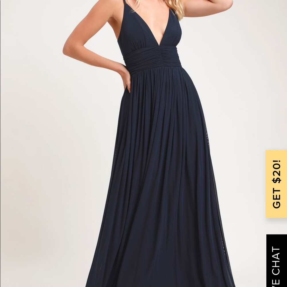 Navy blue maxi dress